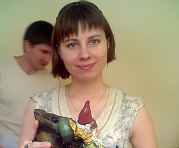 Я и шикарный башмак в руках (на втором плане мой коллега - Артём Юрлагин)