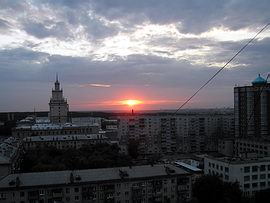 Закат над августовским Челябинском